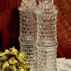 Vintage Clear Glass Shades Skyscraper for Boudoir Lamps Lights Art Deco 8”