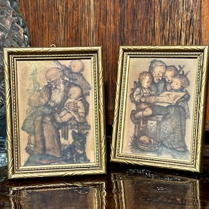 Vintage Original Signed Hummel Mini Artwork Collection of 4 Germany