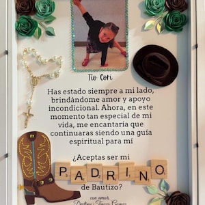 Godparents proposal shadow box