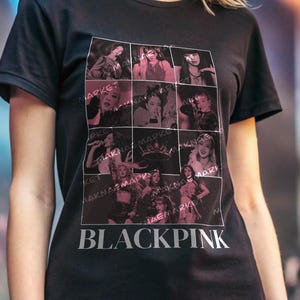 Schwarzpink T-Shirt | K-Pop Konzert-T-Shirt | Blackpink Fan Merch | Blink-Shirt | Blackpink Tour Tee | Blackpink Fan Geschenk