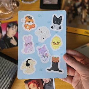 Ateez Aniteez sticker sheet, K-Pop Fan Art Stickers for Journaling, LIGHTINY Lightstick Decals, Ateez Merch