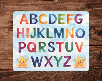 Kids Alphabet Preschool Puzzle, Homeschool Puzzle Activity for Learning Letters, Preschool Puzzle Toy for 4 Year Old, Kids ABCs Puzzle Gift