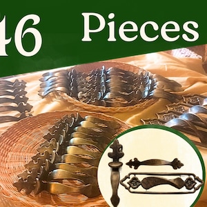 46-Piece Antique Brass Cabinet Pulls and Knobs Hardware Set