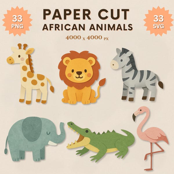 Jungle & African Wildlife for Kids | Instant Digital Download