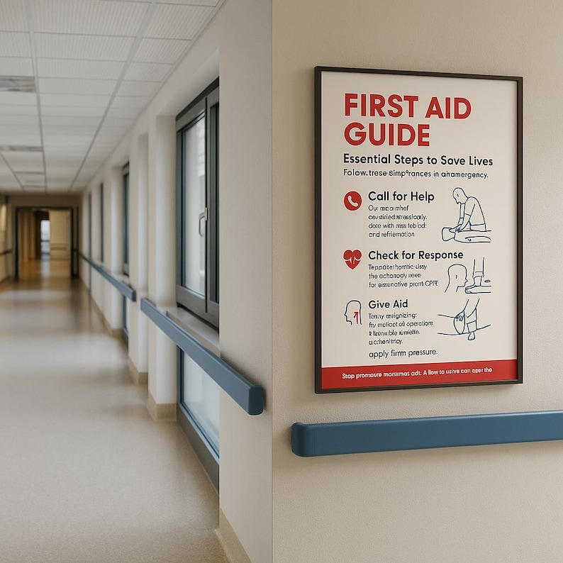 First Aid Poster 18x24 | Editable Canva Template | CPR Chart ...