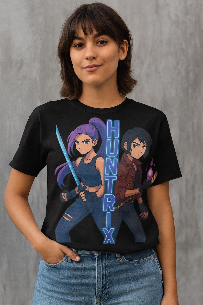 Buy HUNTRIX Anime K-pop Demon Hunters PNG - Cyberpunk Girls (digital ...