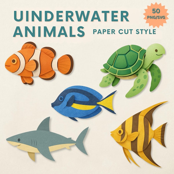 Sea Life Ocean Creatures | Instant Digital Download for Kids & Crafts