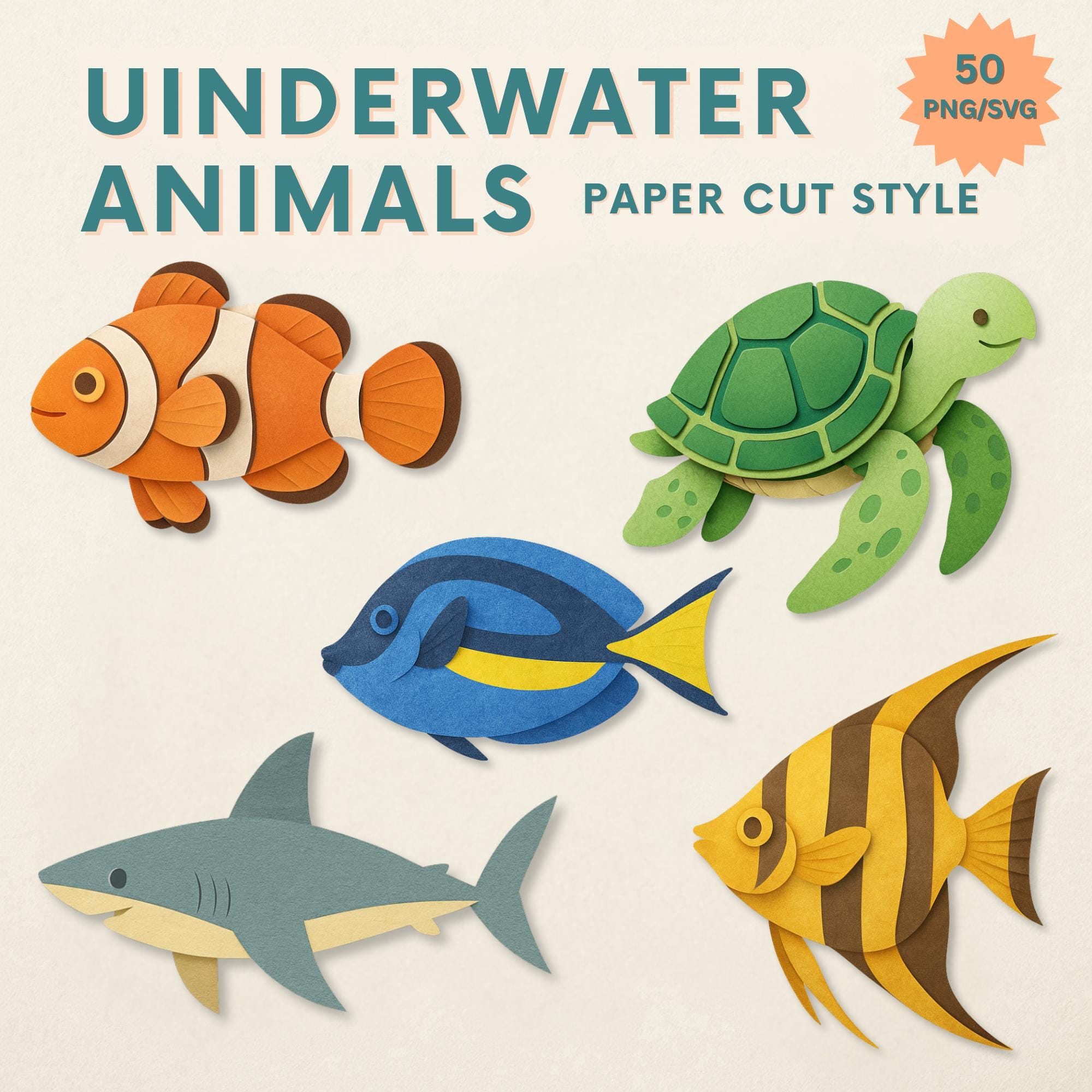 🌊 Dive Into Creativity!
This adorable Underwater Animals Clipart Bundl...