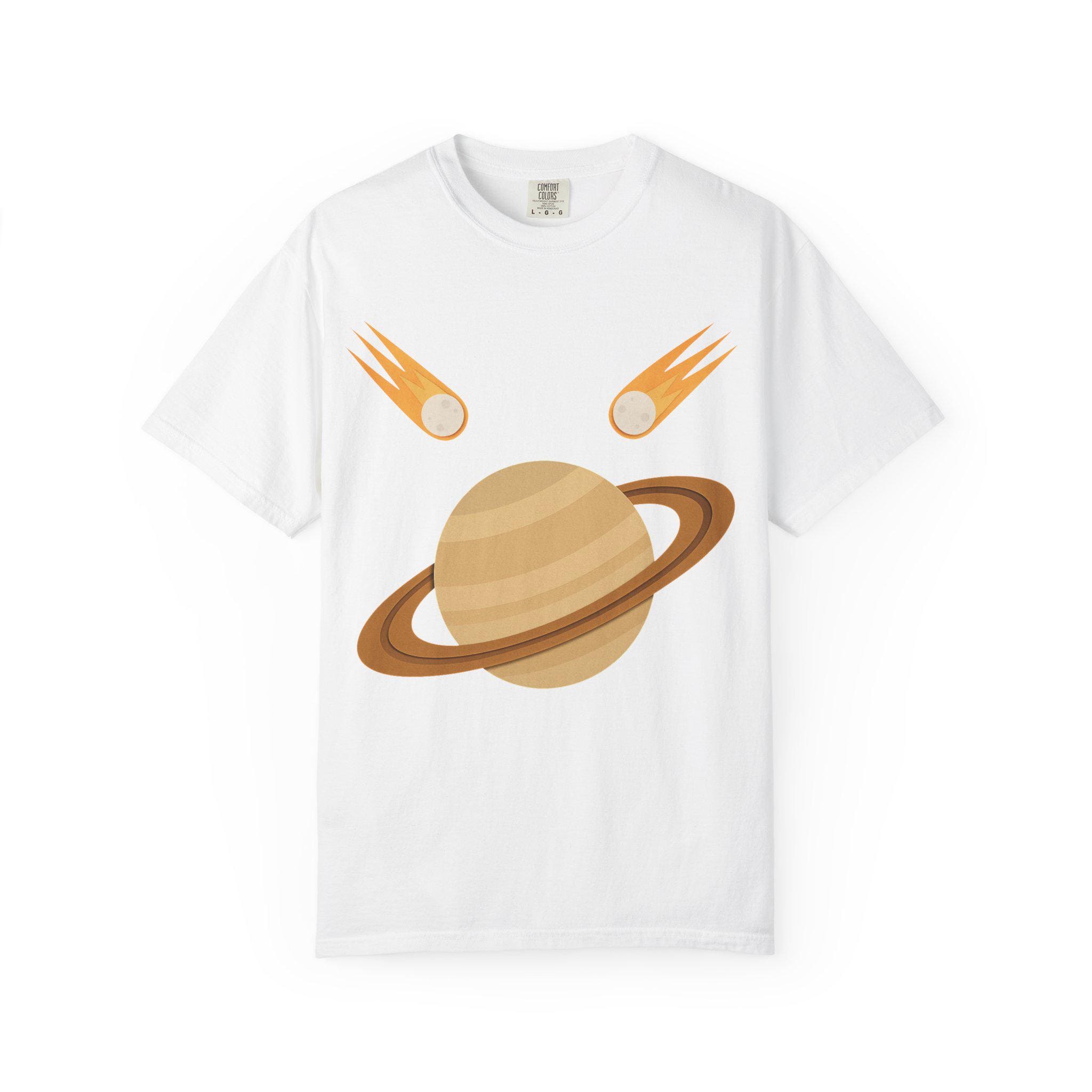 This Saturn Meteor Attack T-Shirt is the perfect outer space graphic t...