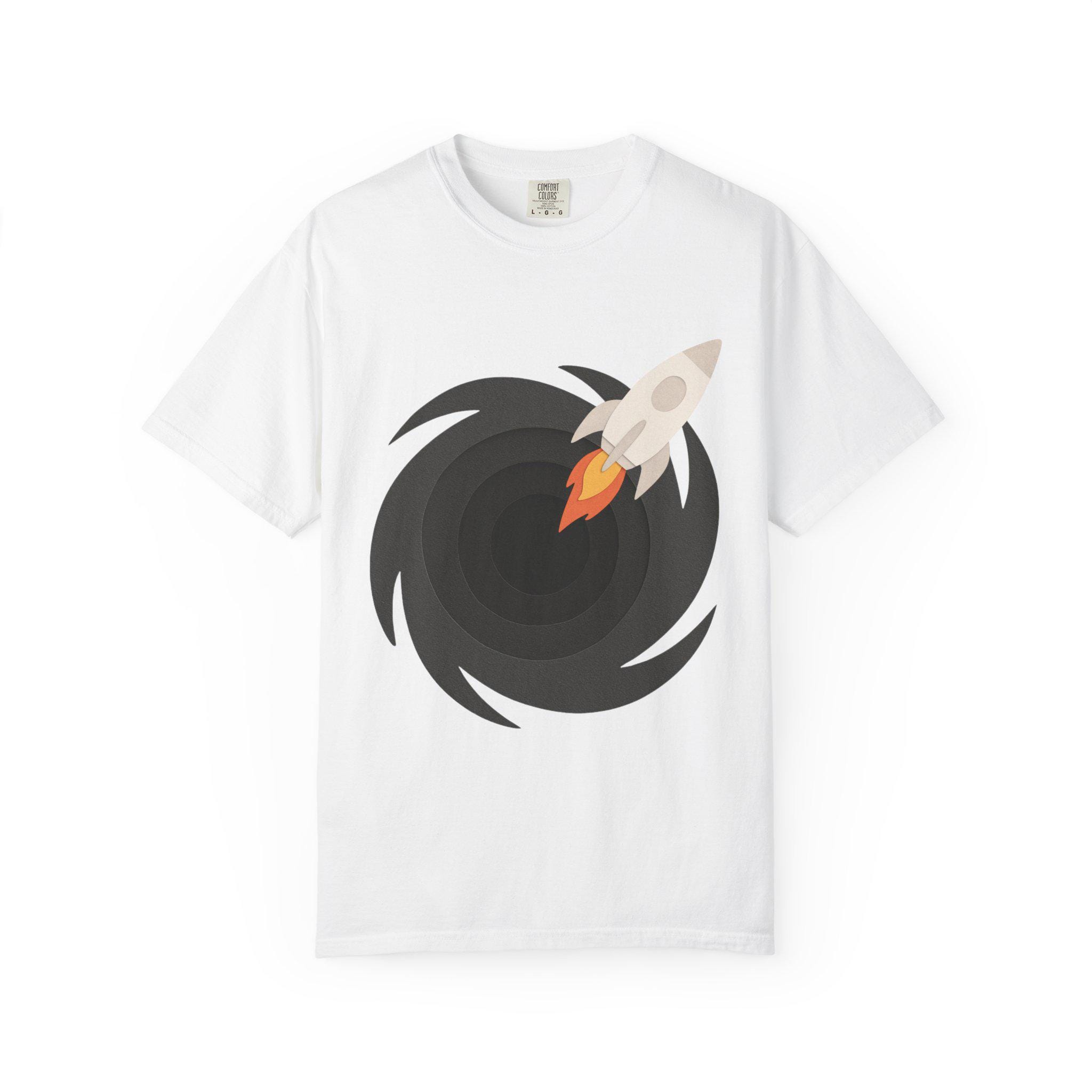 This Rocket and Black Hole T-Shirt is perfect for space enthusiasts an...