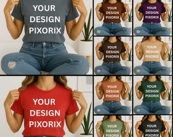 Comfort Colors 1717 T-Shirt Mockup Bundle | 50 JPEG Colors (Digital Download)