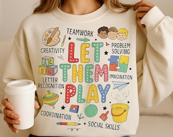 Let Them Play PNG Design: Play-Based Learning, DIY Projects (Digital Download)