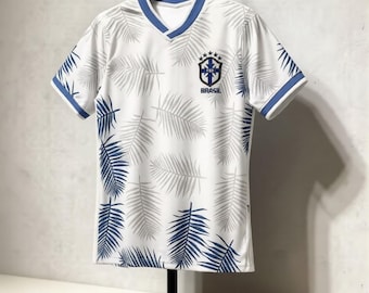 Brasilien Sondertrikot im blue leafs Design, für Kinder und Erwachsene, stylisch, limitiert, Brazil special kit