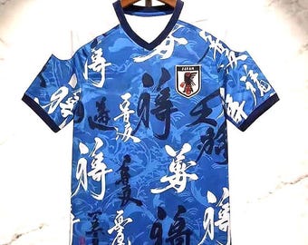 Blue Kanji Soccer Jersey – Japanese Anime Streetwear Shirt – Limited edition Football Jersey for Men Women Kids