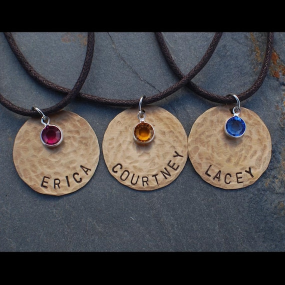 Items similar to Friendship Necklaces Set of 3 Handstamped and