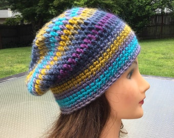 Crochet Slouch Hat, Slightly Slouchy Hat