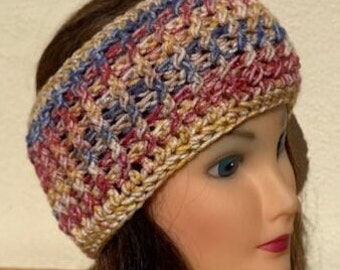 Color Choice Textured Headband, Crochet Ear Warmer