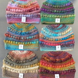 Color Choice Hat, Soft Crochet Beanie, Colorful Hat