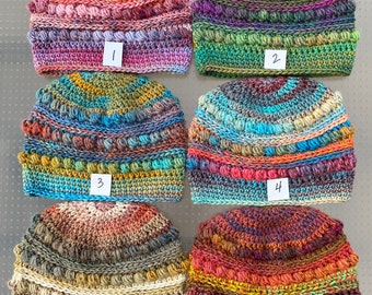 Color Choice Hat, Soft Crochet Beanie, Colorful Hat