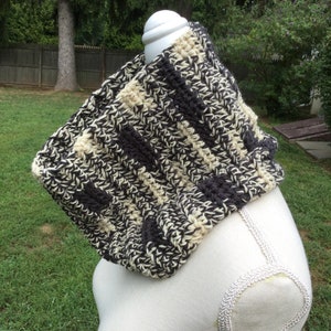 100% Wool Neck Warmer, Crochet Wool Neck Gaiter, Crochet Wool Cowl