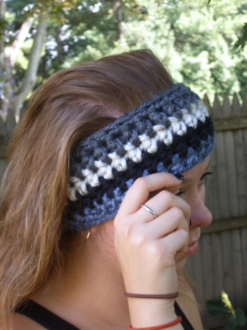 Thick Chunky Ear WarmerCrochet Ear WarmerChunky HeadbandCrochet HeadbandStriped Ear WarmerWomen/'s EarwarmerMen/' Headband
