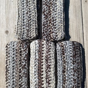Super Soft Shades of Gray Choice Little Kids Scarf, Baby Scarf, Toddler Crochet Scarf