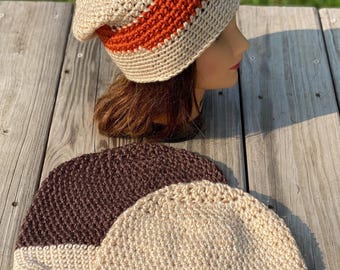 Color Choice Slouch Hat, Crochet Slouchy Hat