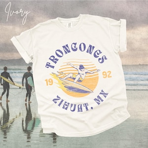 Retro Surf Troncones Mexico T Shirt | Pacific Coast Vintage Style Design | 90&#39;s Vibes | Comfortable Cotton Shirt For Surfing Adventure