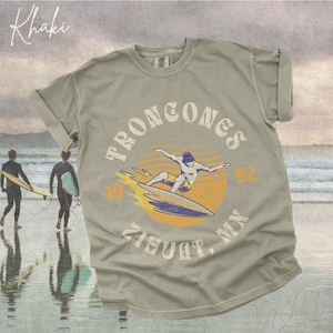 Retro Surf Troncones Mexico T Shirt | Pacific Coast Vintage Style Design | 90&#39;s Vibes | Comfortable Cotton Shirt For Surfing Adventure