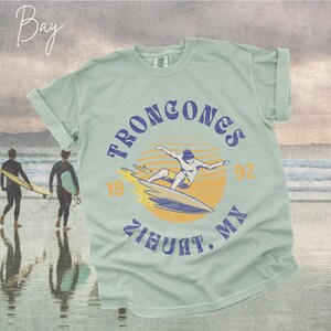 Retro Surf Troncones Mexico T Shirt | Pacific Coast Vintage Style Design | 90&#39;s Vibes | Comfortable Cotton Shirt For Surfing Adventure