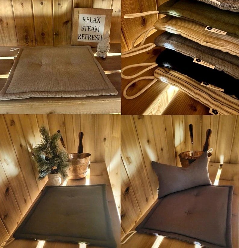 Sauna Cushion - Portable cushion - Bench cover, Bench Liner, Sauna gift, Sauna accessories, Spa cushion - No returns - bild 16