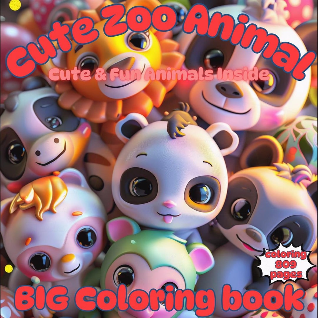Coco Wyo Cute Animals Coloring Book PDF – 809 Printable Pages for Kids ...
