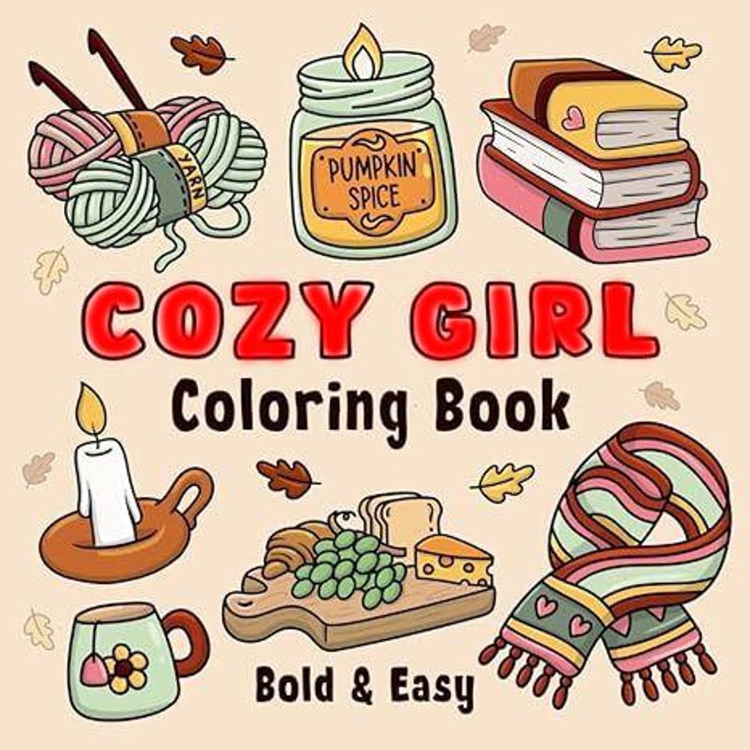 Coco Wyo Cozy Girl Digital Coloring Book 40 Pages Instant Download Cozy ...