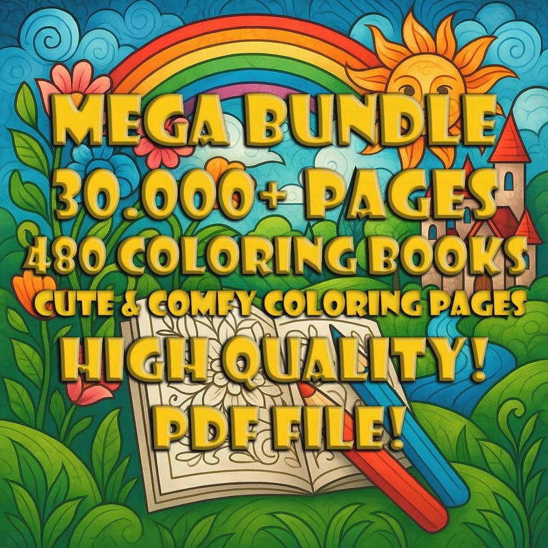 Pdf Coloring Pages - Etsy