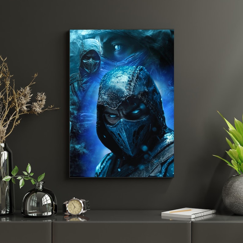 Sub Zero Digital Sub-zero Digital Art Print | Mortal Kombat Wall Art | Printable A1-A5 ...
