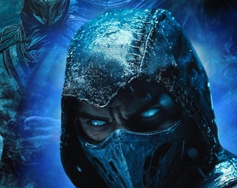 Sub-Zero Digital Art Print | Mortal Kombat Wall Art | Printable A1-A5 Sizes | Gamer Room Decor | Instant Download