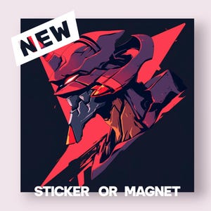 Adesivo e magnete ispirati a Evangelion