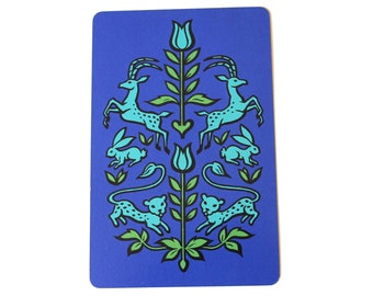 Naipes vintage - estilo animal Mille Fleurs