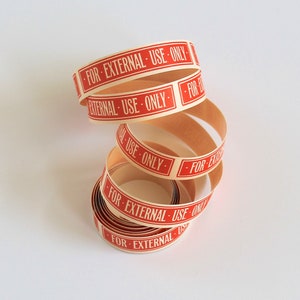 Vintage RX Labels - For External Use Only - Cut pieces or Strips