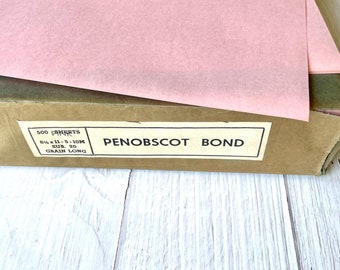 Vintage pink typing paper - Penobscot bond