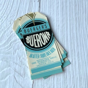 Vintage Rx Beauty Labels - Buerger&#39;s Bayzel After Shave Face Bath