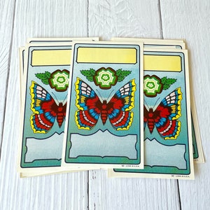 Vintage Broom Labels - Ornate Butterfly