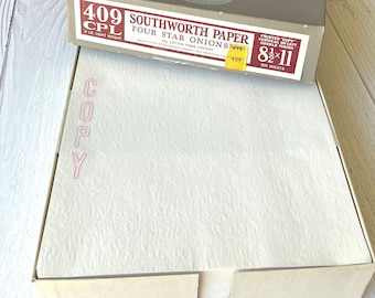 Vintage Onion Skin Paper - Red COPY Printed - Letter Size