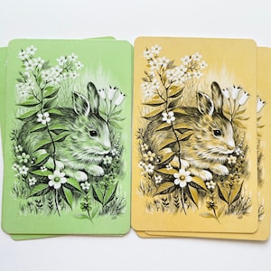 Vintage Bunny Playing Cards