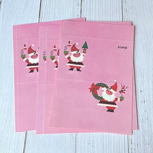 Vintage Brightnotes Christmas Stationery - Mid-Century Santa