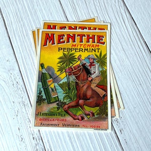Vintage Menthe Drinks Labels - Mitcham Peppermint
