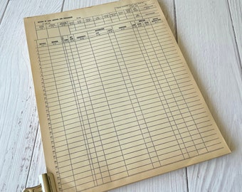 Vintage Railroad Record Forms - Train Car Arrivals