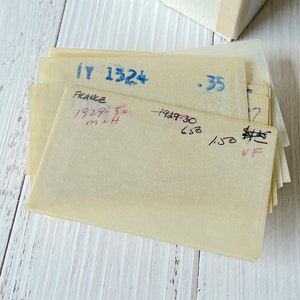 Vintage used glassine envelopes - size 3