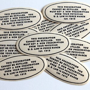 Vintage Rx Labels - Cannot Be Refilled - Etsy