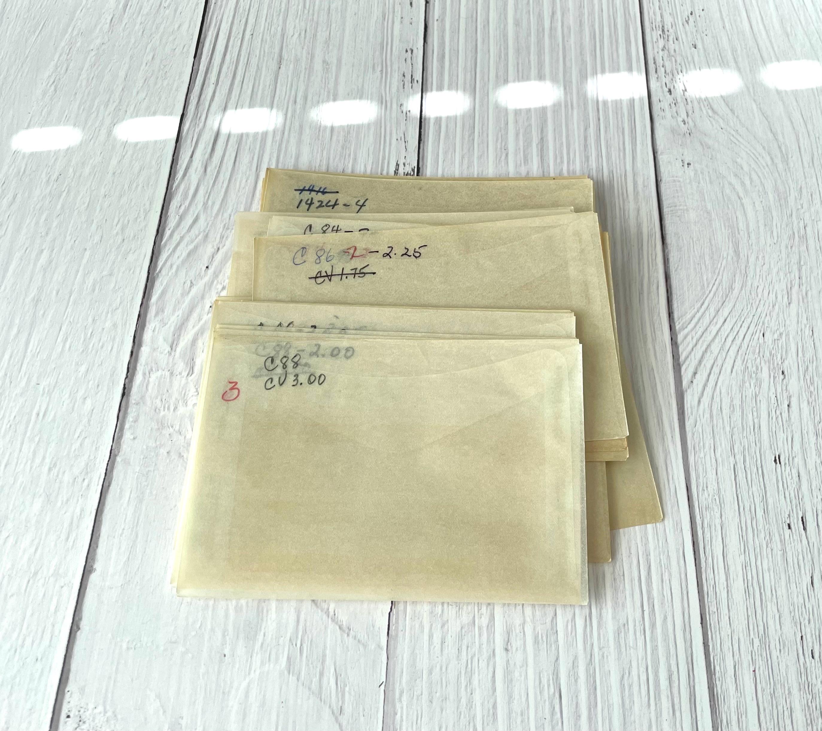 ヴィンテージ使用済みグラシン紙封筒 - サイズ4 - Etsy 日本